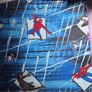 Spider-Man Blue Webbed Cotton Fabric 2 yards OOP 2007